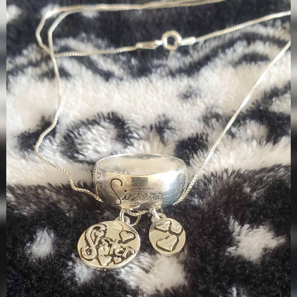 Silver Sisters Pendant Necklace